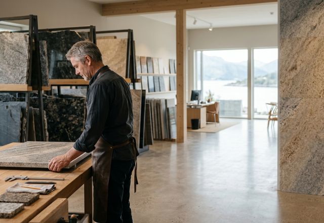 Gravstein i naturomgivelser